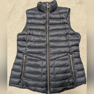 Pendleton Puffer Vest Womens Medium Quilted Duck Down Filled Navy Blue Classic